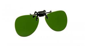 PLASTIC CLIP-ON FLIP UPS GREEN SHADE 8 - Glasses & Shields